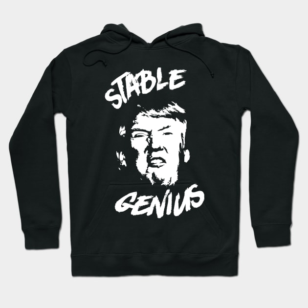 Stable Genius Trump Punk Rock Hoodie by fuseleven